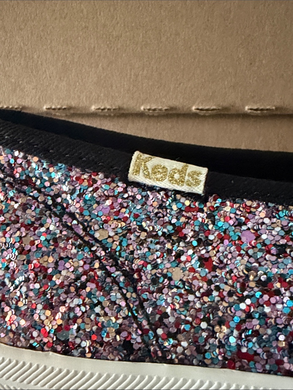 KEDS x KATE SPADE Double Decker Multicolor Glitter Slip On Sneakers Size 9 Women - Picture 6 of 15